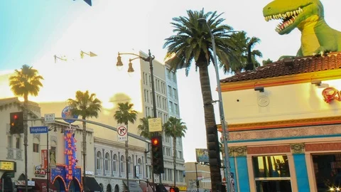 Crazy intersection of Hollywood and Highland - time-lapse Stock Footage 89819978