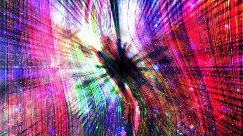 Crazy Interstellar Rainbow Black Hole Warping Space Time Stock Footage 112943355