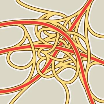 Crazy junction map Stock Illustration