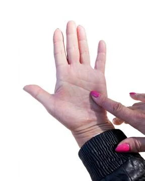 Crazy line in the palm Stock Photos