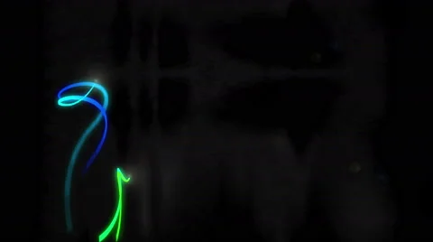 Crazy lines on the dark background. Empty space on the right. 4K animation. Stock Footage 41141566