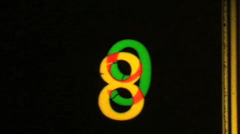 Crazy Loop Numbers 02 - Vintage 8mm Film Leader Stock Footage 473740