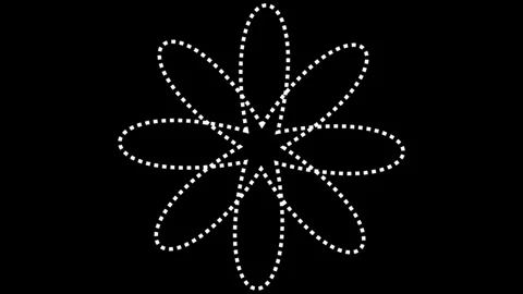 Crazy looping animation beautiful design isolated on black background. Stock Footage 321737519