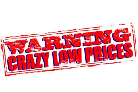 Crazy low prices Stock Illustration