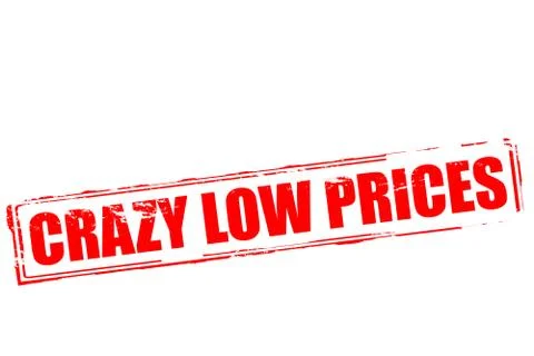 Crazy low prices Stock Illustration