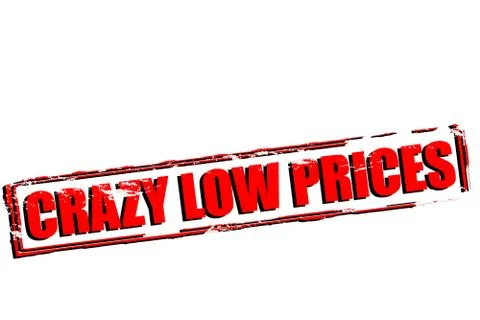 Crazy low prices Illustrazione stock