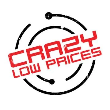 Crazy Low Prices rubber stamp Illustrazione stock