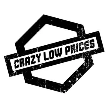 Crazy Low Prices rubber stamp Illustrazione stock