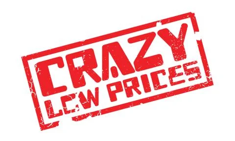 Crazy Low Prices rubber stamp Illustrazione stock