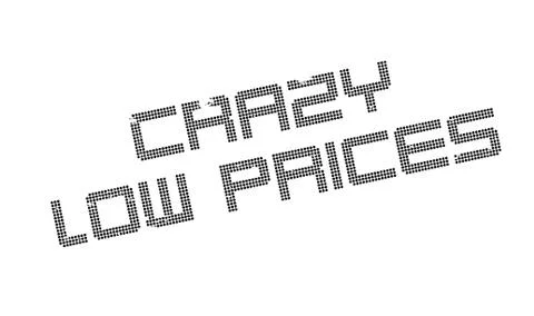 Crazy Low Prices rubber stamp Illustrazione stock