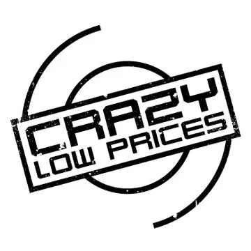 Crazy Low Prices rubber stamp Illustrazione stock