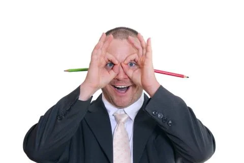 Crazy man Stock Photos