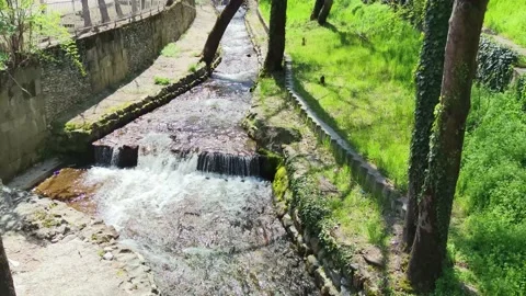 Crazy Mary River passing through the town of Petrich, Bulgaria Video stock 152631868