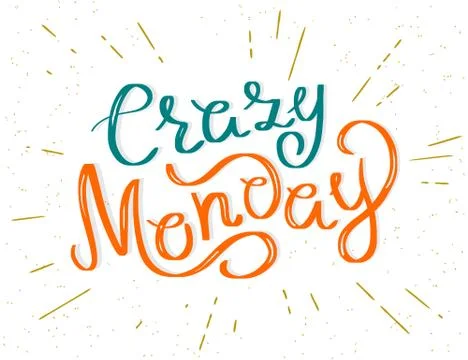 Crazy monday script Illustrazione stock
