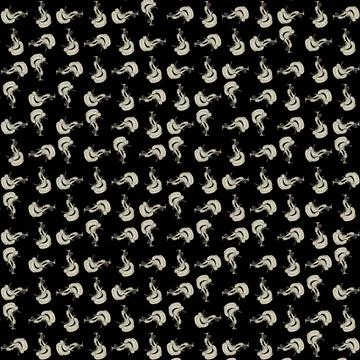 Crazy Monster Drawing Motif Pattern Stock Illustration