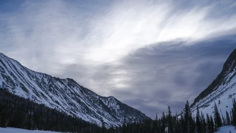 Crazy mountains snow and clouds Stock Footage 167055653