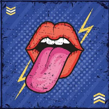 Crazy mouth patch Stock Illustration