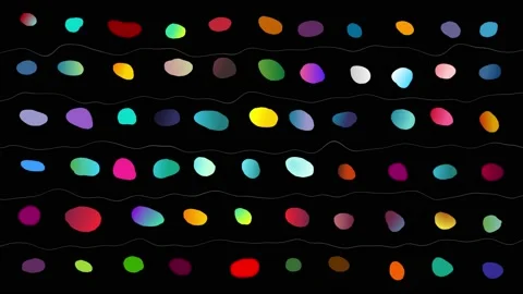Crazy multi colour pattern wallpaper animated drops Video stock 154677385
