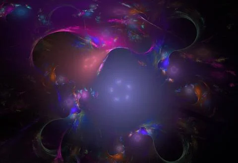 Crazy mystical coloured light effects. Incredible combinations of abstract light Stock Illustration