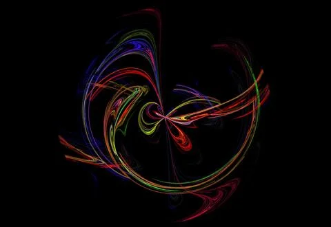 Crazy mystical coloured light effects. Incredible combinations of abstract .. Stock Illustration