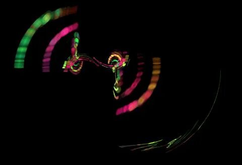 Crazy mystical coloured light effects. Incredible combinations of abstract .. Stock Illustration