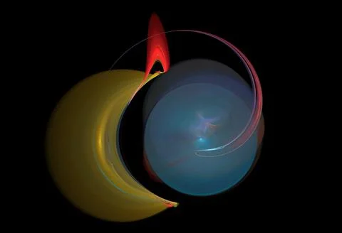 Crazy mystical coloured light effects. Incredible combinations of abstract .. Stock Illustration