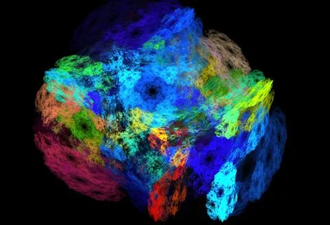 Crazy mystical coloured light effects. Incredible combinations of abstract .. Stock Illustration