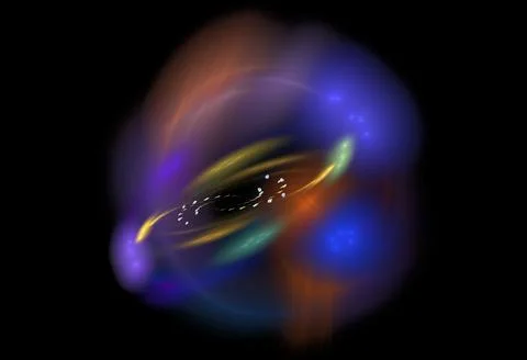 Crazy mystical coloured light effects. Incredible combinations of abstract .. Stock Illustration