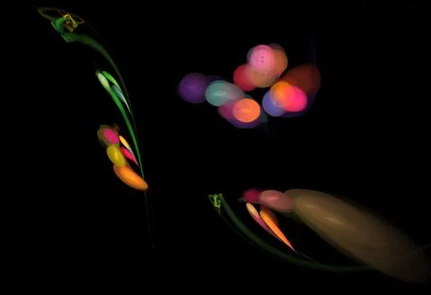 Crazy mystical coloured light effects. Incredible combinations of abstract .. Stock Illustration