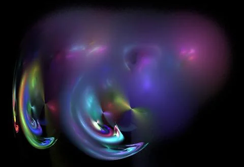 Crazy mystical coloured light effects. Incredible combinations of abstract .. Stock Illustration