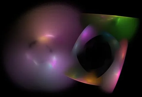 Crazy mystical coloured light effects. Incredible combinations of abstract .. Stock Illustration