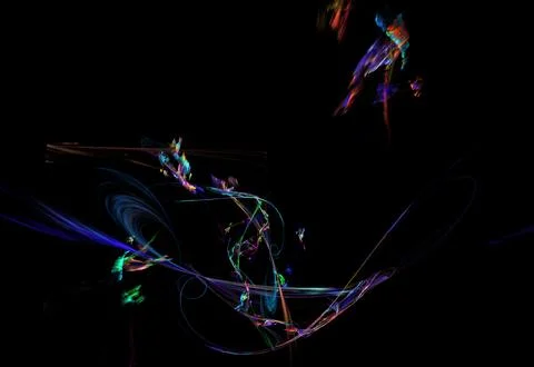 Crazy mystical coloured light effects. Incredible combinations of abstract .. Stock Photos
