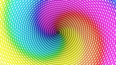 Crazy Neon Rainbow Glowing Optical Illusion Swirling Spiral Pattern 스톡 일러스트
