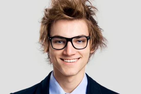 Crazy nerd Stock Photos