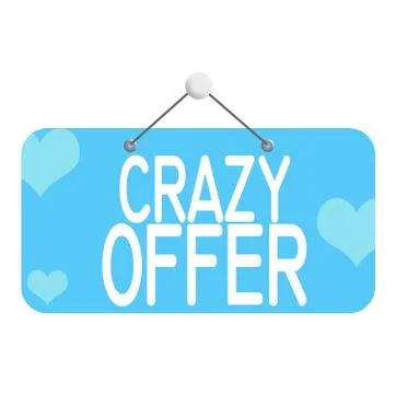 CRAZY OFFER - PROMOTION LABEL - ADVERTISEMENT Stock Illustration