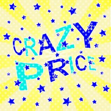 Crazy Price Poster Illustrazione stock