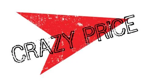 Crazy Price rubber stamp Illustrazione stock