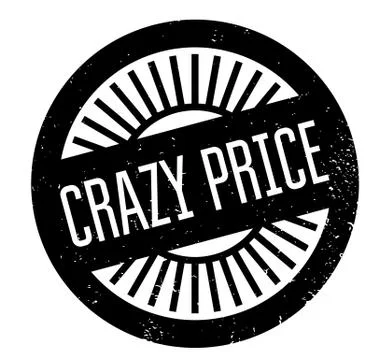 Crazy Price rubber stamp Illustrazione stock