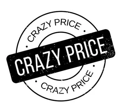 Crazy Price rubber stamp Illustrazione stock