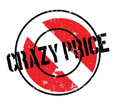 Crazy Price rubber stamp Illustrazione stock
