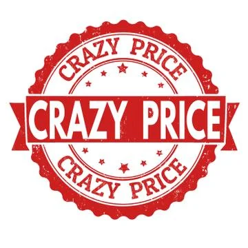 Crazy price stamp Stock Illustration