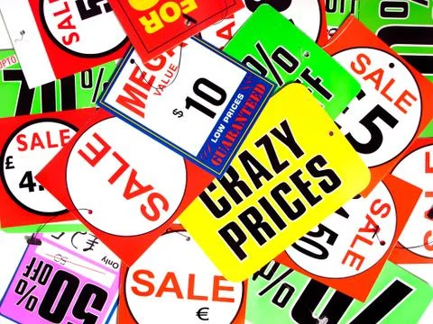 Crazy prices Stock Illustration