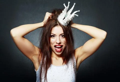 Crazy princess Stock Photos