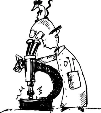 Crazy professor Illustrazione stock