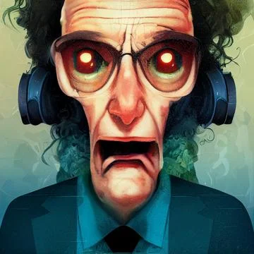 A crazy programmer in a panic attack. Stock Illustration