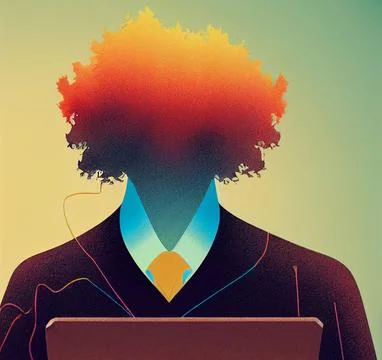 A crazy programmer in a panic attack. Stock Illustration