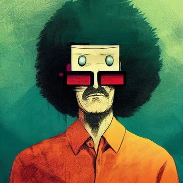 A crazy programmer in a panic attack. Stock Illustration