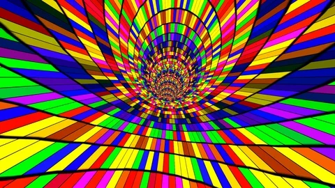 Crazy Psychedelic Ride Full with Colors 库存影片 105548387