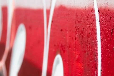 Crazy red graffiti perspective with depth of field 스톡 일러스트