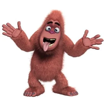 Crazy red yeti Stock-Illustration